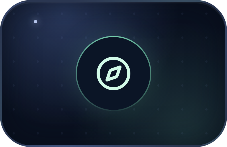 Guide icon: compass representing onboarding guidance
